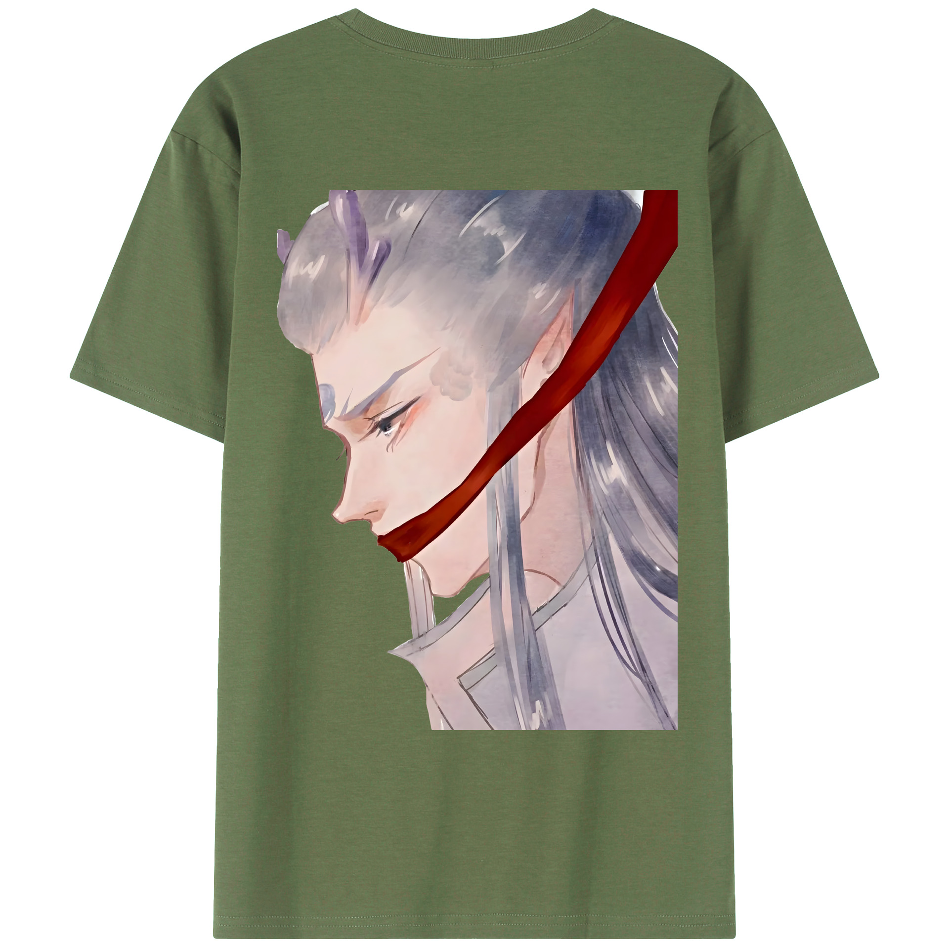 （画像用） Ne Zha 2 ナタ 魔童の大暴れ 綿100％ メンズ半袖Tシャツ（バックプリント） 通気性